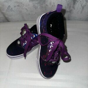 Heelys GALAXY Pro 20 Purple Sneaker Skate Shoes Youth Kids Size‎ 1 EUC